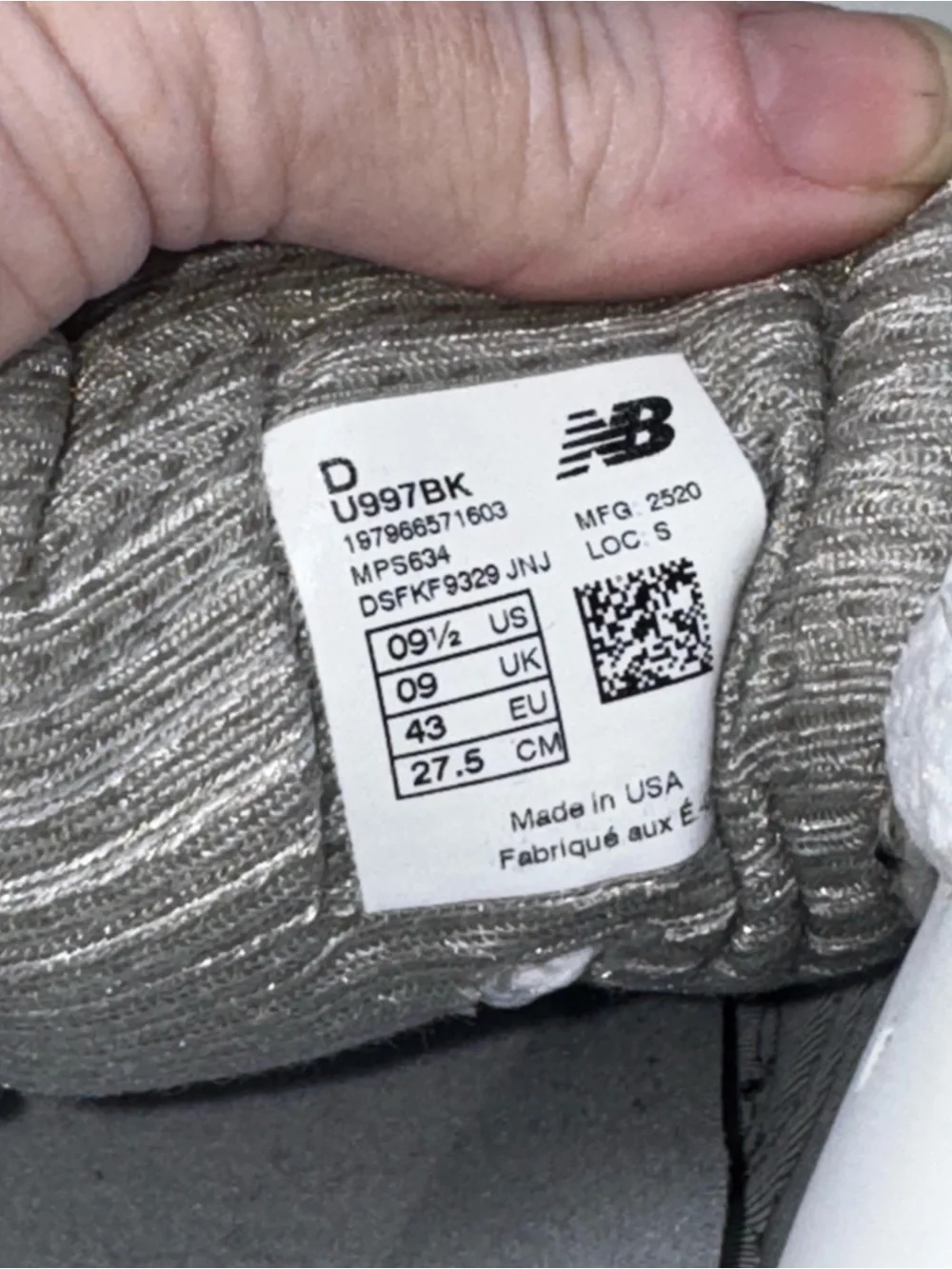 New Balance 997 Men's 9.5